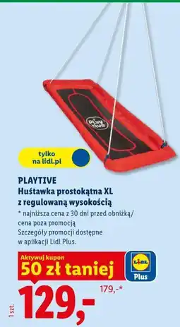 Lidl PLAYTIVE Huśtawka prostokątna XL z regulowaną wysokością oferta