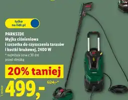 Lidl PARKSIDE Myjka ciśnieniowa i szczotka do czyszczenia tarasów i kostki brukowej, 2400 W oferta