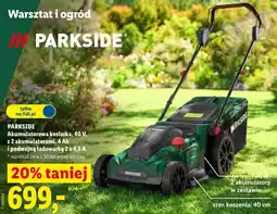 Lidl PARKSIDE Akumulatorowa kosiarka, 40 V, z 2 akumulatorami, 4 Ah i podwójną ładowarką 2 x 4,5 A oferta