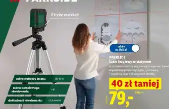 Lidl PARKSIDE Laser krzyżowy ze statywem oferta