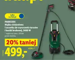 Lidl PARKSIDE Myjka ciśnieniowa i szczotka do czyszczenia tarasów i kostki brukowej, 2400 W oferta