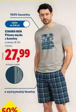 Lidl ESMARA MEN Piżama męska z bawełny oferta