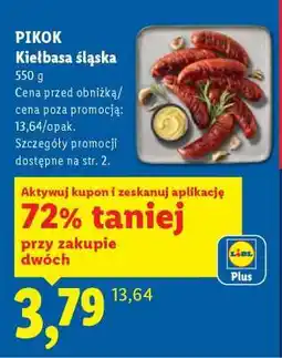 Lidl PIKOK Kiełbasa śląska oferta