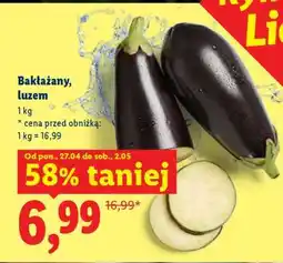 Lidl Bakłażany, luzem oferta