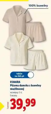 Lidl ESMARA Piżama damska z bawełny muślinowej oferta