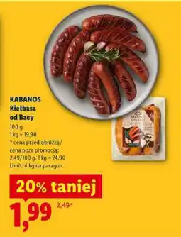 Lidl KABANOS Kiełbasa od Bacy oferta