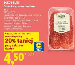 Lidl PIKOK PURE Salami wieprzowo-wołowe oferta