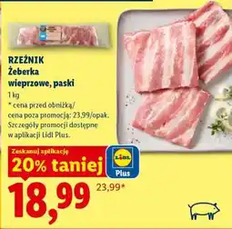 Lidl RZEŹNIK Żeberka wieprzowe, paski oferta