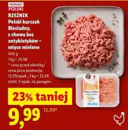 Lidl Polski kurczak Biesiadny, mięso mielone oferta