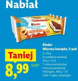 Lidl Kinder Mleczna kanapka, 5-pak oferta