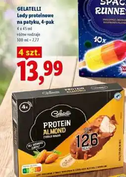 Lidl GELATELLI Lody proteinowe na patyku, 4-pak oferta