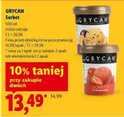 Lidl GRYCAN Sorbet oferta