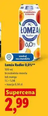 Lidl Łomża Radler 0,0% oferta