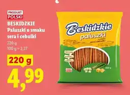 Lidl BESKIDZKIE Paluszki o smaku sera i cebulki oferta