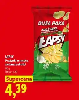 Lidl ŁAPSY Prażynki o smaku zielonej cebulki oferta