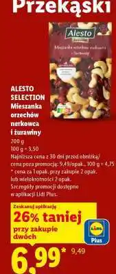 Lidl ALESTO SELECTION Mieszanka orzechów nerkowca i żurawiny oferta
