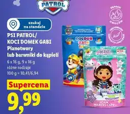 Lidl PSI PATROL/KOCI DOMEK GABI Pianotwory lub barwniki do kąpieli oferta