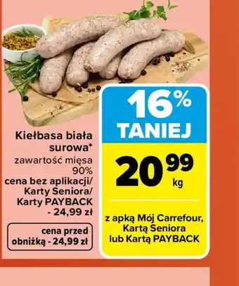 Carrefour Kiełbasa biała surowa oferta