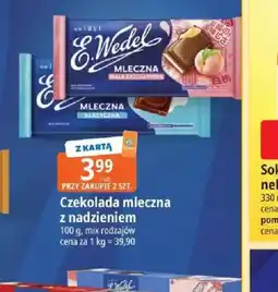 E.Leclerc E. Wedel Czekolada mleczna oferta