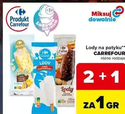 Carrefour Market Lody na patyku** CARREFOUR różne rodzaje oferta