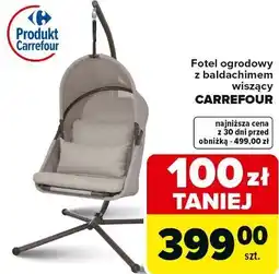 Carrefour Fotel ogrodowy z baldachimem wiszący CARREFOUR oferta