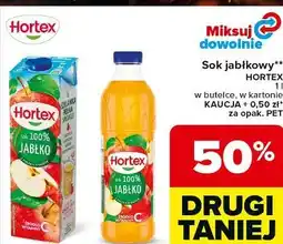 Carrefour Sok jabłkowy** HORTEX 1 l w butelce, w kartonie oferta