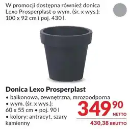 Makro Donica Lexo Prosperplast balkonowa zewnętrzna mrozoodporna antracyt/szary kamienny oferta