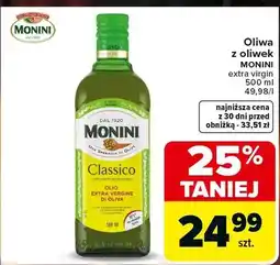 Carrefour Oliwa z oliwek Monini Classico extra virgin oferta