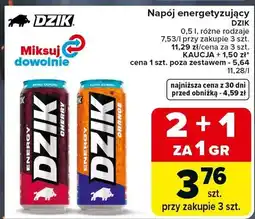 Carrefour Napój energetyzujący Dzik Cherry Zero Cukru oferta