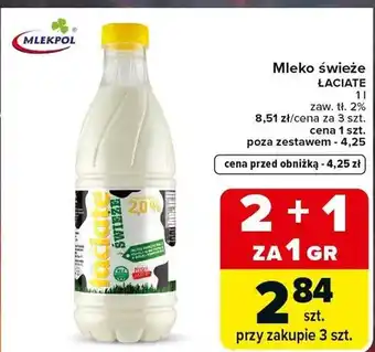 Carrefour Mleko świeże Łaciate 2% oferta