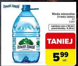 Carrefour Woda mineralna niegazowana Żywiec Zdrój oferta