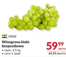 Makro Winogrona białe bezpestkowe Indie oferta