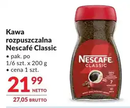 Makro Kawa rozpuszczalna Nescafé Classic oferta