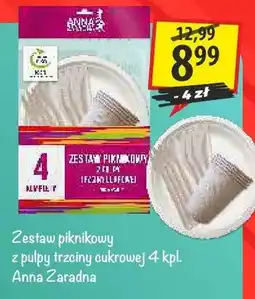 Arhelan Zestaw piknikowy z pulpy trzciny cukrowej 4kpl Anna Zaradna oferta