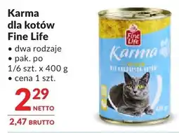 Makro Karma dla kotów Fine Life dwa rodzaje oferta