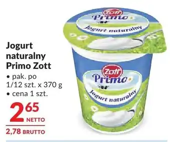 Makro Jogurt naturalny Primo Zott oferta