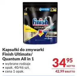 Makro Kapsułki do zmywarki Finish Ultimate/Quantum All in 1 wybrane rodzaje oferta