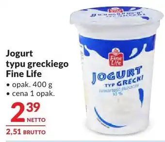 Makro Jogurt typu greckiego Fine Life oferta