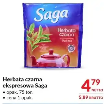 Herbata czarna ekspresowa Saga