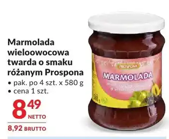 Makro Marmolada wieloowocowa twarda o smaku różanym Prospona oferta