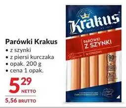 Makro Parówki Krakus z szynki oferta