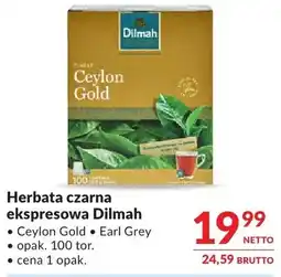 Makro Herbata czarna ekspresowa Dilmah Ceylon Gold/Earl Grey oferta