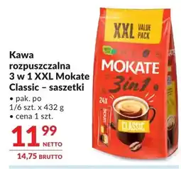 Makro Kawa rozpuszczalna 3 w 1 XXL Mokate Classic saszetki oferta