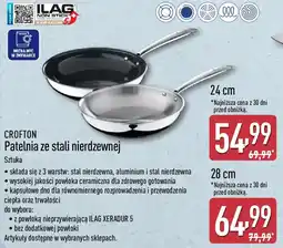 ALDI CROFTON Patelnia ze stali nierdzewnej 24 cm oferta
