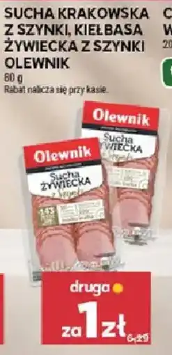 Stokrotka Market Sucha krakowska chorizo z szynki, kiełbasa żywiecka z szynki olewnik oferta