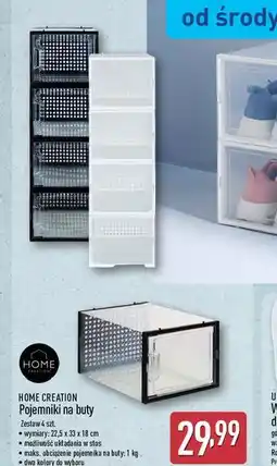 ALDI Pojemniki na buty Zestaw 4 szt. HOME CREATION oferta
