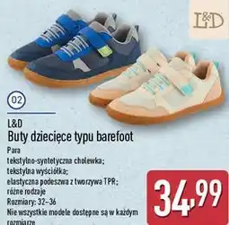 ALDI L&D Buty dziecięce typu barefoot oferta