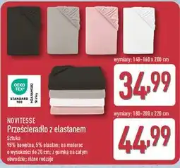 ALDI NOVITESSE Prześcieradło z elastanem 140-160x 200cm oferta