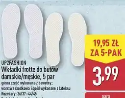 ALDI Wkładki frotte do butów damskie/męskie, 5 par UP2FASHION oferta