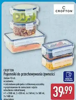 ALDI CROFTON Pojemniki do przechowywania żywności oferta